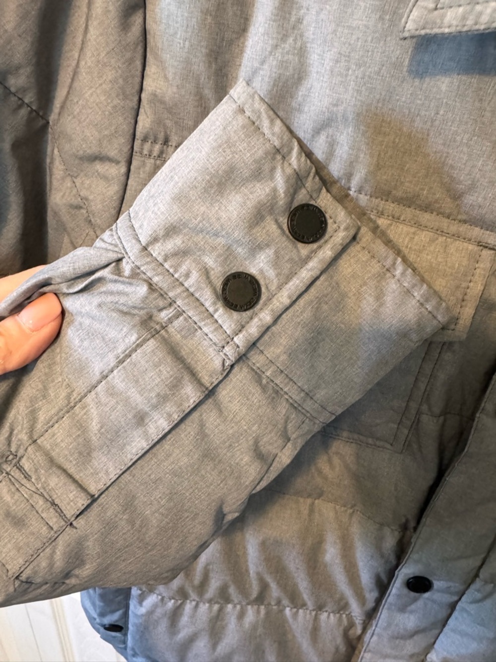 32 Degrees Heat Men's Gray Quilted Puffer Jacket Lightweight Size Medium - Picture 5 of 11